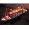 Minh Xuan Titanic Wooden Model Cruise Ship W/Flashing Lights 16"