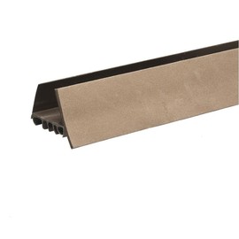 Slide on Door Sweep with Foam Draft Stop - Easy Installation - Slide Right On - for 1" - 1 3/4" Doors 36" Long (Brown)