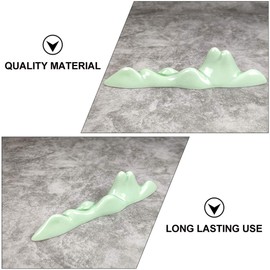 TOYANDONA Calligraphy Brush Holder Rack Ceramic Brush Rest with Wave Design for Chinese Calligraphy Practice Supplies Beginner