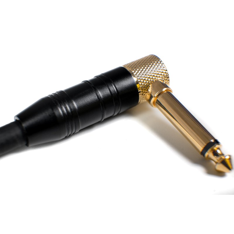 Cascha Professional Line Guitar Cable, Angled, Black, 6 m