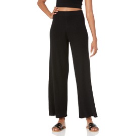 The Drop Women's Catalina Pull-On Rib Sweater Pant, Black, XL