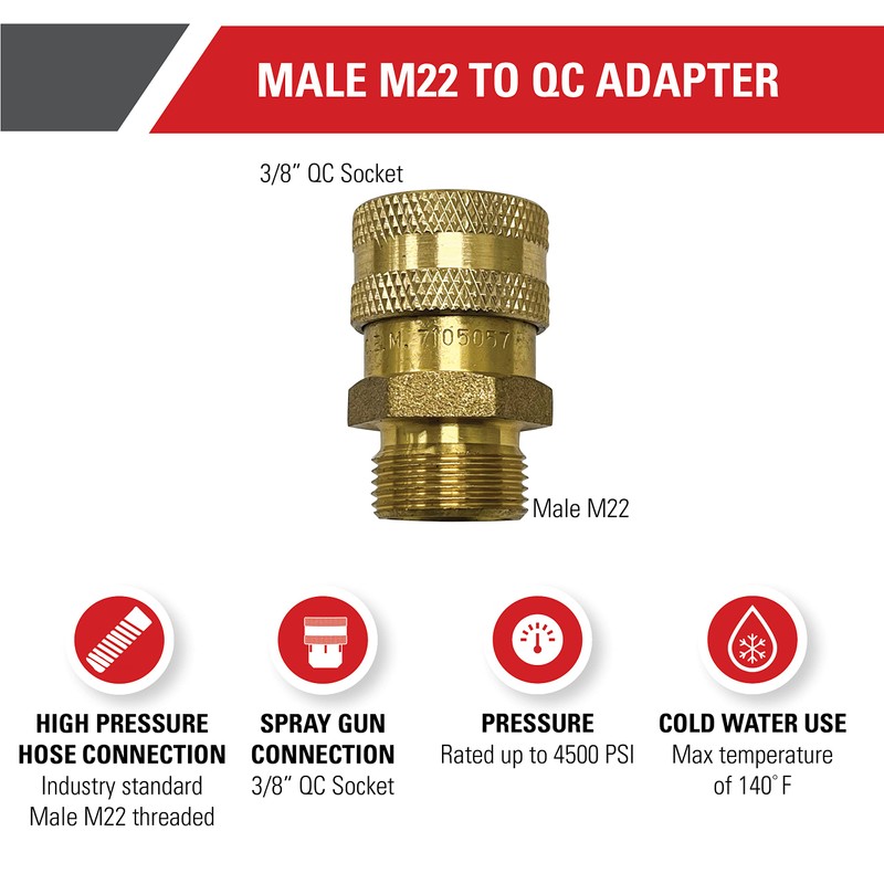 Simpson Cleaning 7105057 Replacement QC Socket for Pressure Washer Hoses