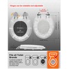 Resin Toilet Seat Round with Easy Clean Adjustable Hinges, Soft