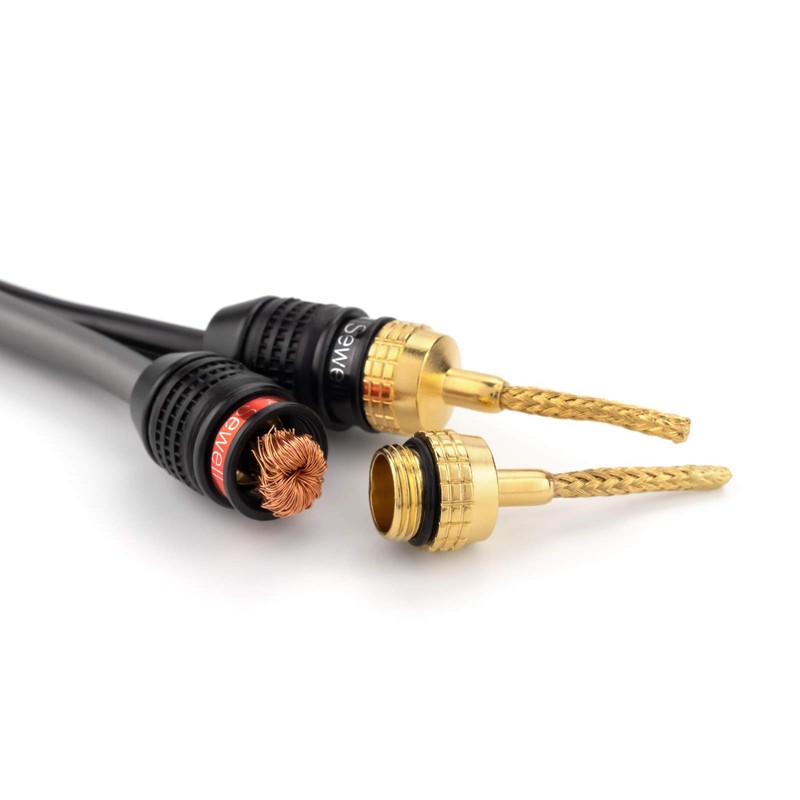 Deadbolt Flex Pin Banana Plugs for Spring Loaded Speaker Terminals,