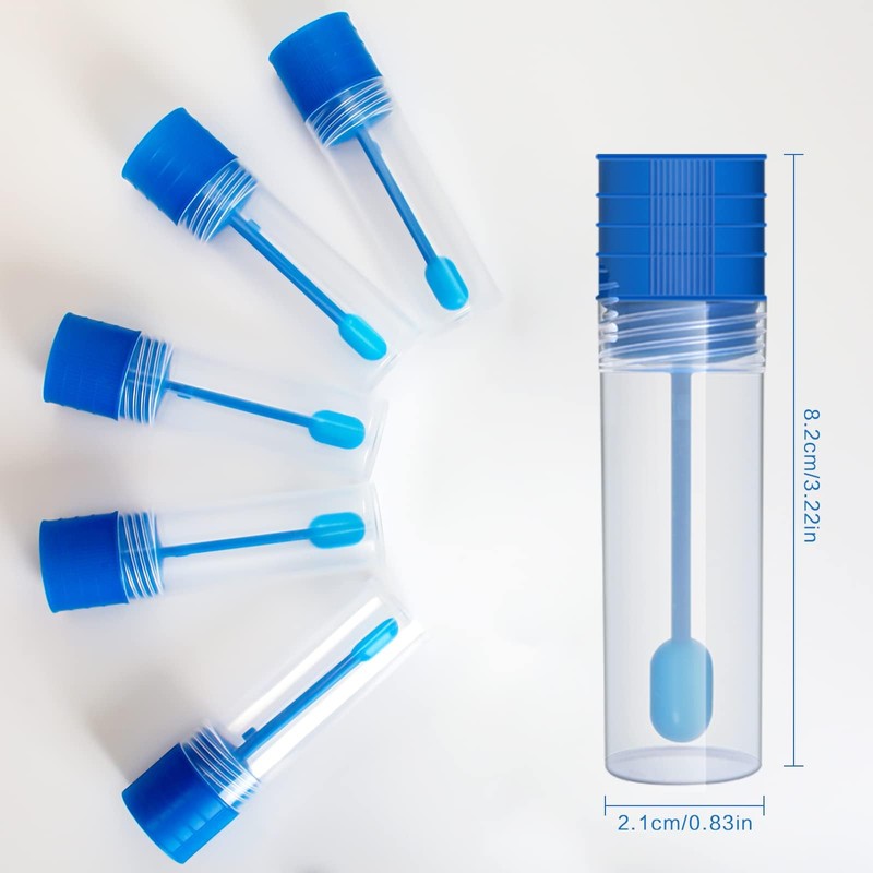 TOTSUN 20Pcs Stool Containers Sample 15 ML Plastic Test Tube