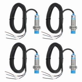 MECCANIXITY 4Pcs Inductive Proximity Sensor,NPN NC M18 DC 6-36V 300mA Proximity Switch Detector Approach Sensor 8mm 3 Wire for Industrial Automation LJ18A3-8-Z/AX