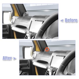 X AUTOHAUX 2pcs a Pillar Speaker Decoration Cover Interior Accessories for Jeep Wrangler JK 2007-2014 Orange