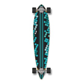 Yocaher Pintail Black Digital Wave Longboard Complete