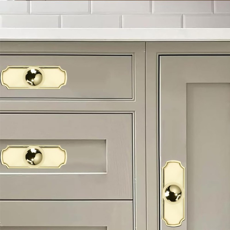 khtumeware 10-Pack Heavy Duty Solid Backplate for Cabinet Knobs Polished