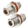 Eightwood 2pcs N Female to N Female Bulkhead Connector RF