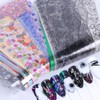 50 Stickers Nail Foil Lace Cherry Blossom Spring Starry Sky