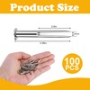 DECOHS 100 Pcs Metal Beeswax Foundation Support Pins with Box,