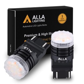 Alla Lighting 4257NA 4257 Switchback Bulbs LED Turn Signal Lights Super Bright 12V Dual Color 6000K White (DRL/Parking)/Amber Yellow(Blinker) Upgrade
