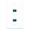 RiteAV - 2 Port LC Fiber 10GB Duplex Wall Plate