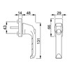 HOPPE Duraplus London Window Handle in Aluminium Nickel Silver (with