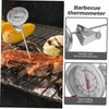 ABOOFAN 1pc Stainless Steel Barbecue Thermometer Long Dial Food Thermometer