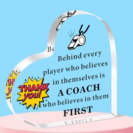 QMVMV Coach Gifts For Men Women Acrylic Plaque Thank You Gifts for Football Basketball Rugby Coach