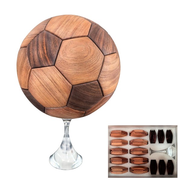 Solid Wood Soccer Ball Ornament Luban Mortise and Tenon Structure