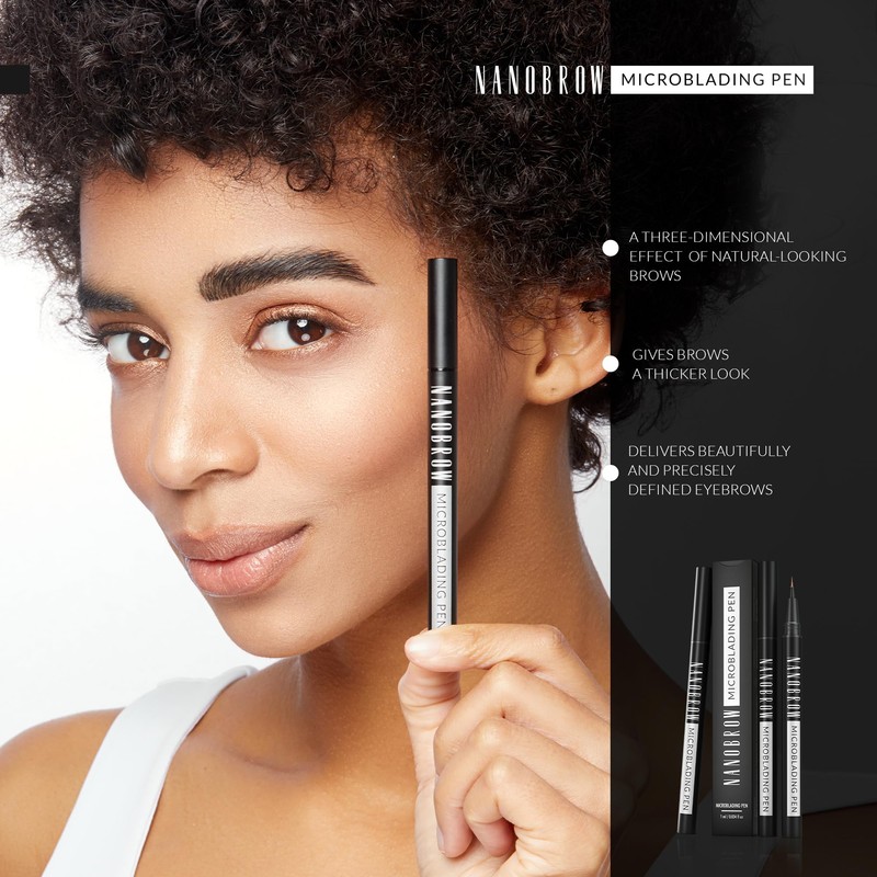 Precision Eyebrow Marker Nanobrow Microblading Pen - Emphasised, Dense and