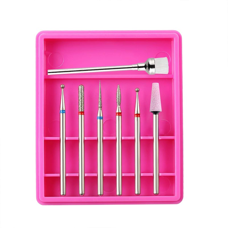 GreenLife 7pcs Nail Drill Bits Kit Emery Diamond Bit Set