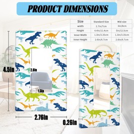 1 Gang Decorator/Rocker Wall Plate,Retro Cute Dinosaurs Single GFCI Decora Rocker Switch Plate Covers Standard Size, Decorative Light Switch Covers Electrical Faceplate for Bathroom Home Decor