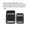 EesTeck 10 Pack 20mm Release Buckles Plastic Center Release Buckle
