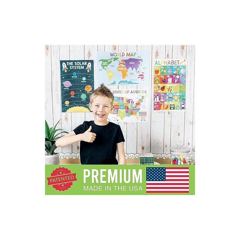 Colorful Educational Posters | Set of 16 | Classroom Supplies