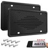 Intermerge License Plate Frames, 2 Pack, Universal US Car Black