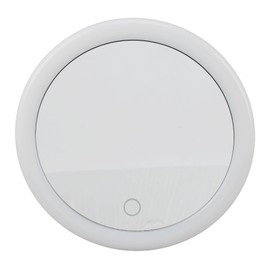 5.6inch Handheld Magnifying Makeup Mirror Triple Suction Cup 10X Magnification Brightness Adjustable LED Lighted Magnifying Mirror