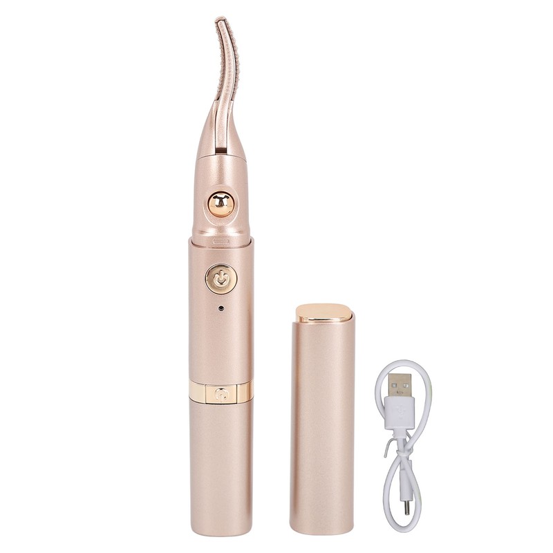 2 in 1 Heated Eyelash Curler Eyebrow Hair Remover Double