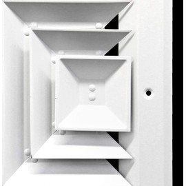 HVAC Premium 6" x 6" - 3-Way Extruded Aluminum Ceiling Diffuser Square - HVAC Vent Cover