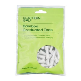 Northern Golf Graduated Bamboo Golf Tees (White 2" 30 Tees)