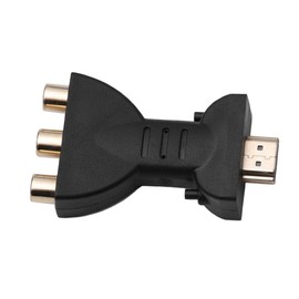 FELTECHELECTR 1Pc High Definition to Video Converter Adapter for HDTV Projectors and Home Theater Systems Compact Supports Display and Ethernet Black