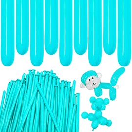 ZBYDNG Teal Long Balloons Premium 260 Twisting Balloons Animals Magic for Birthday Kids Wedding Party Supply 100pcs