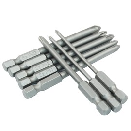 Hordion 8pcs Phillips Screwdriver Bits 1/4 Inch Hex Shank, S2 Steel Cross Head Magnetic Screwdriver Bits, 3-Inch Length