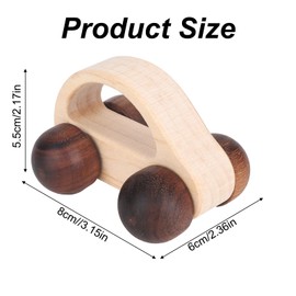BOXOB Wooden Toys Cars, VehicleToy for Fine Motor Skill Development Wood Baby Push Race Car for Kids Toddlers Baby Boy Girl Birthday Nursery Decor Gift (Color 2)