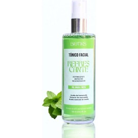 Tónico facial astringente para piel grasa, con agua de azahar, extractos naturales y menta, refresca, controla el brillo, disminuye poros abiertos, piel mate.