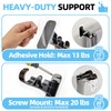 6 Pack No Drill Double Curtain Rod Bracket, Adhesive No
