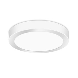 LED Flush Mount Ceiling Light, 6.34 Inch 12W 6500K Hardwire Light Fixture, 120W Equivalent 1.26In Thin Round White Lamp for Kitchen Porch Bedroom Hallway Stairwell Basement, Non-dimmable 1 Pack