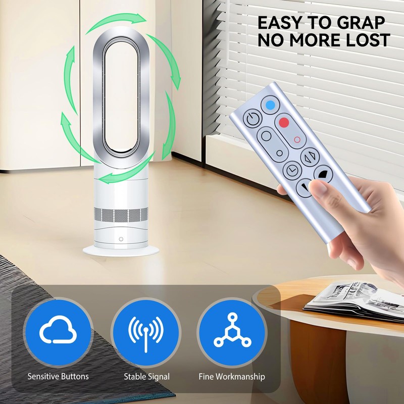 MOVHEIYL Replacement Remote Control Compatible With Dyson AM09 Hot+Cool Fan