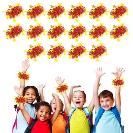 siawadeky Hand Free Pom Poms, Set of 16, Cute Stars, Cheer Poms, Glitter, Cheerleading, Popular, Dance Accessories, Colors, Hair Pom Poms, Wristbands, Cheerleaders, Sports Events, Sports Festivals,