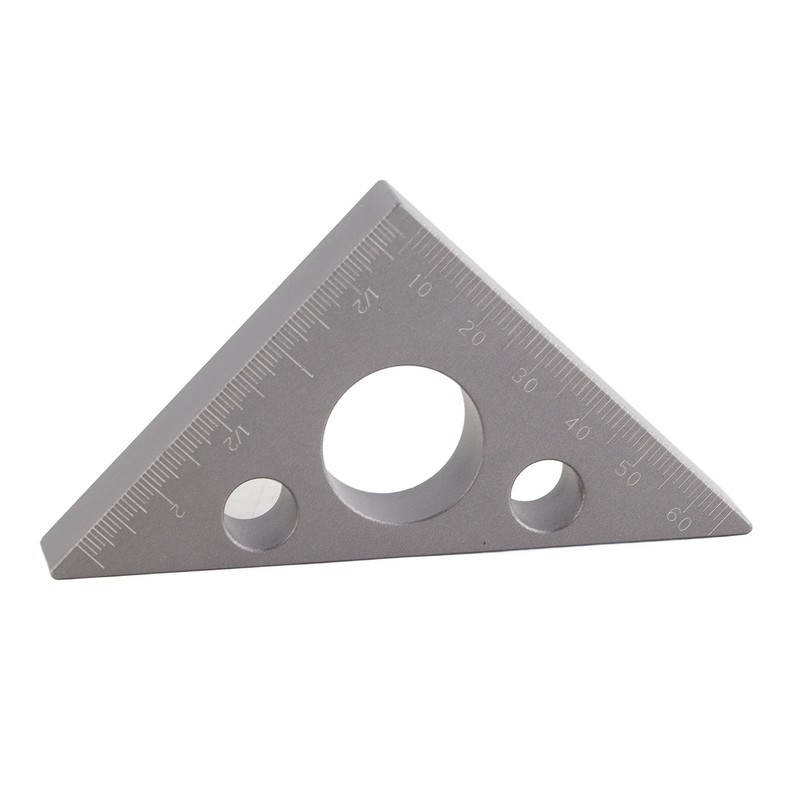 45/90 Degrees Matte Aluminum Alloy Mini Right Angle Ruler Woodworking