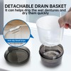 EZEELAI Leak Proof Denture Bath Cup Dental Retainer Case Portable,