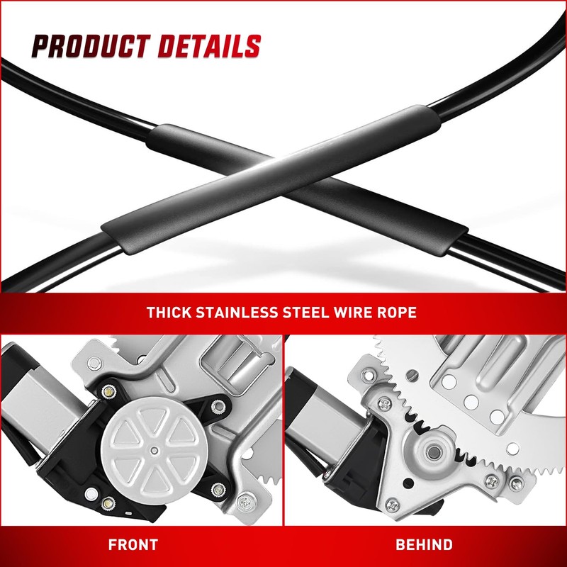 Nilight Front Driver Window Regulator with Motor, Compatible with Chevy