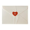 Envelopes with Drawstring Closure, 10 Pieces, White x Heart, 6.3