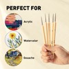 HIMI Gouache/Paint Detail Brushes Set 5 Pcs for Acrylic Oil