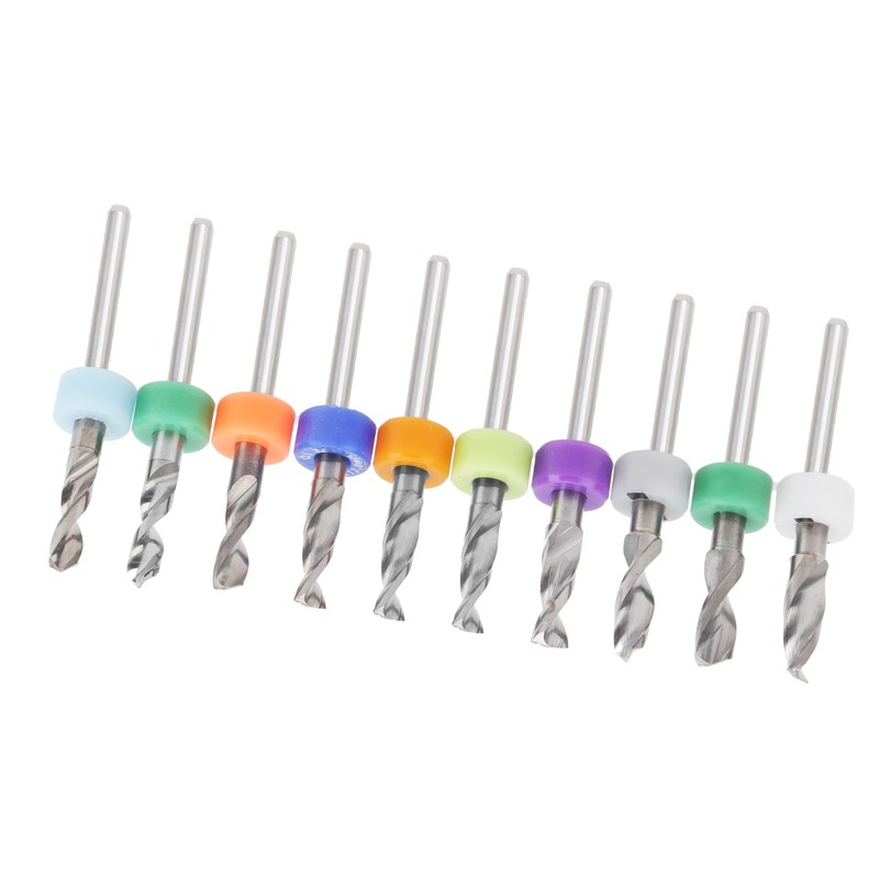 10PCS 3.1-4mm Hard Alloy Bit Micro Drill Bits Set Straight