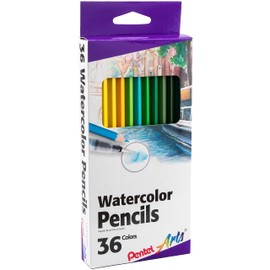 Pentel Arts Watercolor Pencil Set - Assorted Colors, 36-Pack (CB9-36)