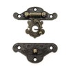 QWORK® 4 Sets Retro Hasps Latch Decorative Wood Jewelry Latch