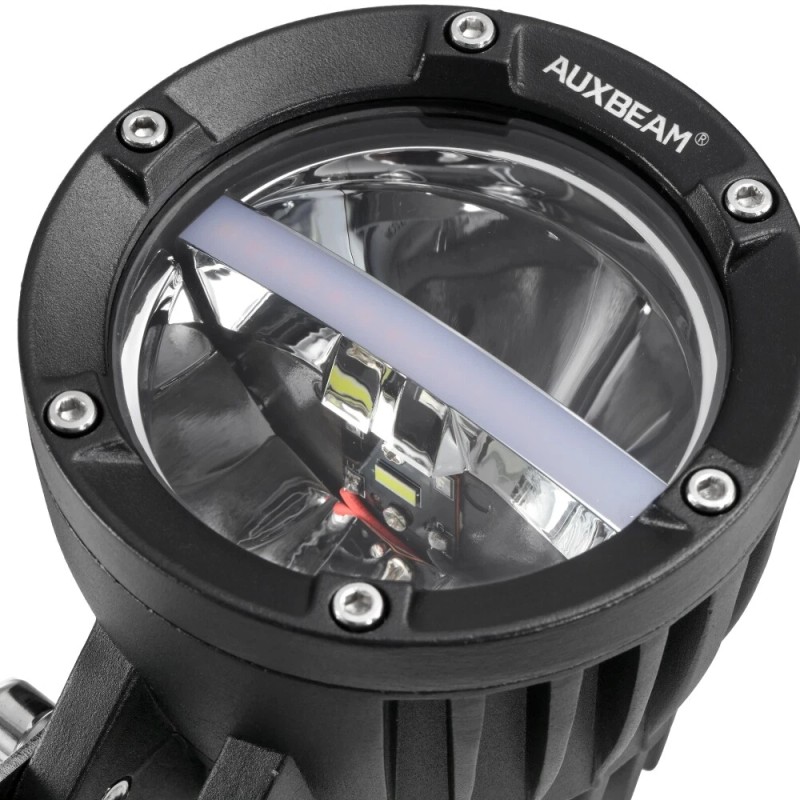 AUXBEAM 4" 110W 11000LM OFFROAD LED DRIVING LIGHTS COMBO +